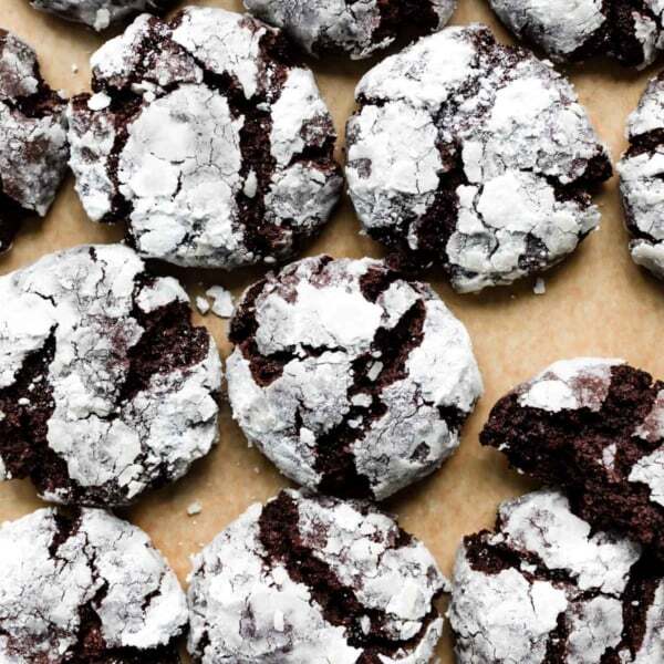 Double Chocolate Crinkle Cookies