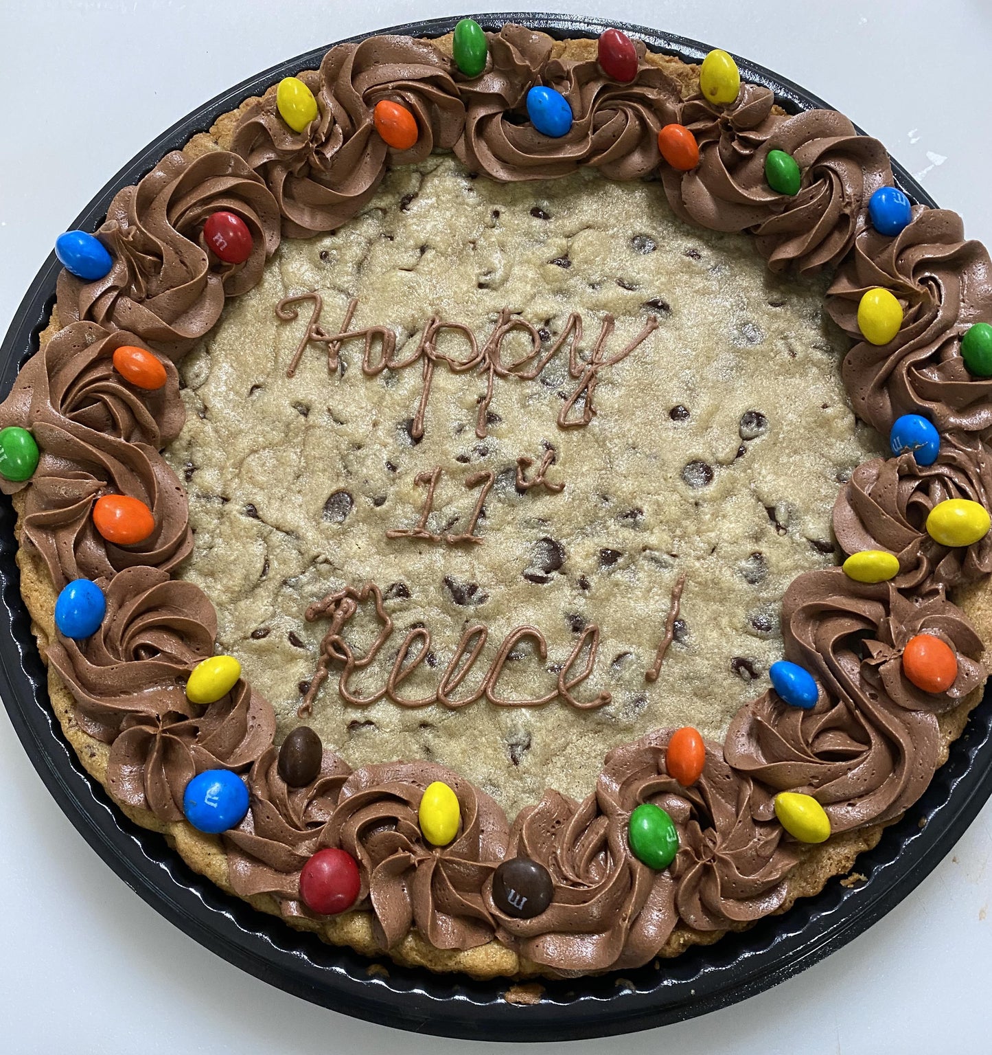 Cookie Cake with Chocolate Buttercream Icing