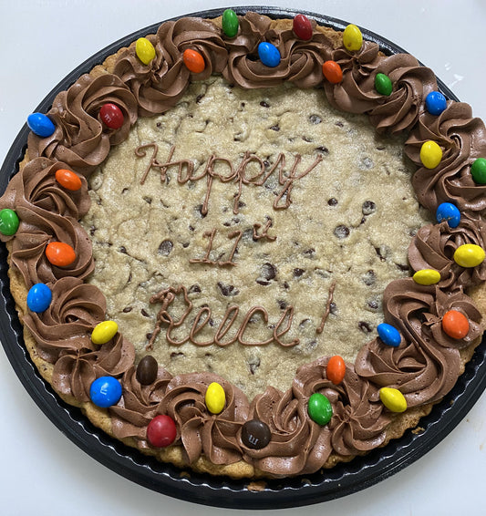 Cookie Cake with Chocolate Buttercream Icing